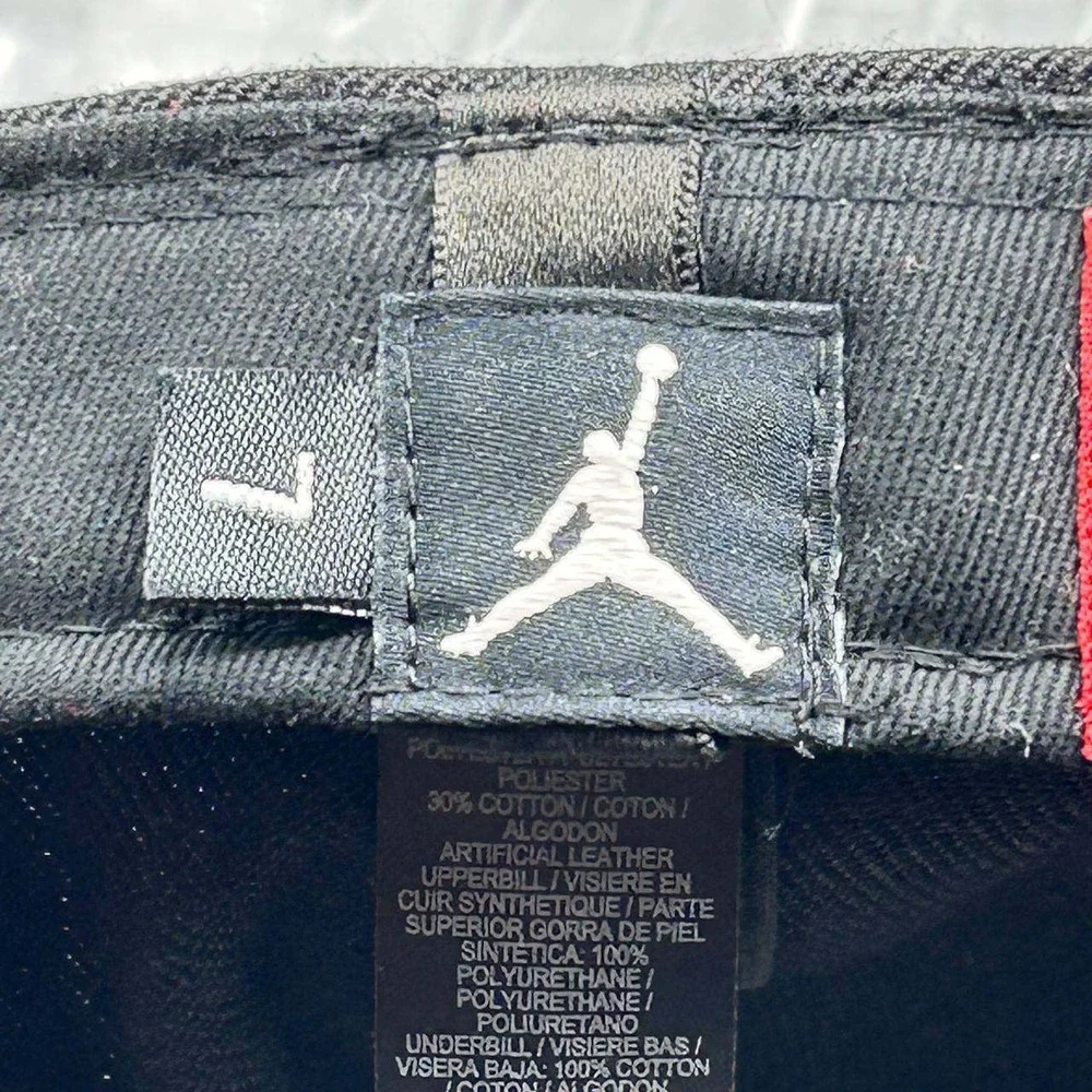 Air Jordan True J11 Hat Men 7 Black Embroidered Jumpman Fitted Cap